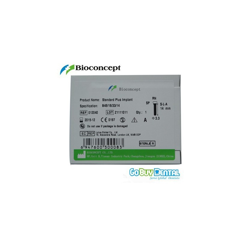 Tissue Level Standard Plus Implants Ф 3.3 mm- L 14mm (Regular Neck  Ф 4.8 mm) 