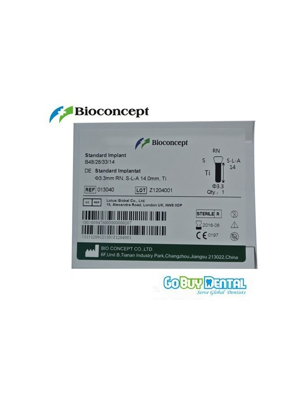 Straumann Compatible Standard Implants Ф 3.3 mm- L 14mm (Regular Neck  Ф 4.8 mm) 