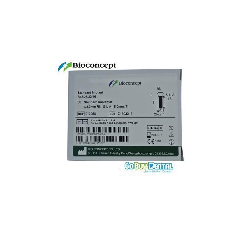 Straumann Compatible Standard Implants Ф 3.3 mm- L 16mm (Regular Neck  Ф 4.8 mm) 