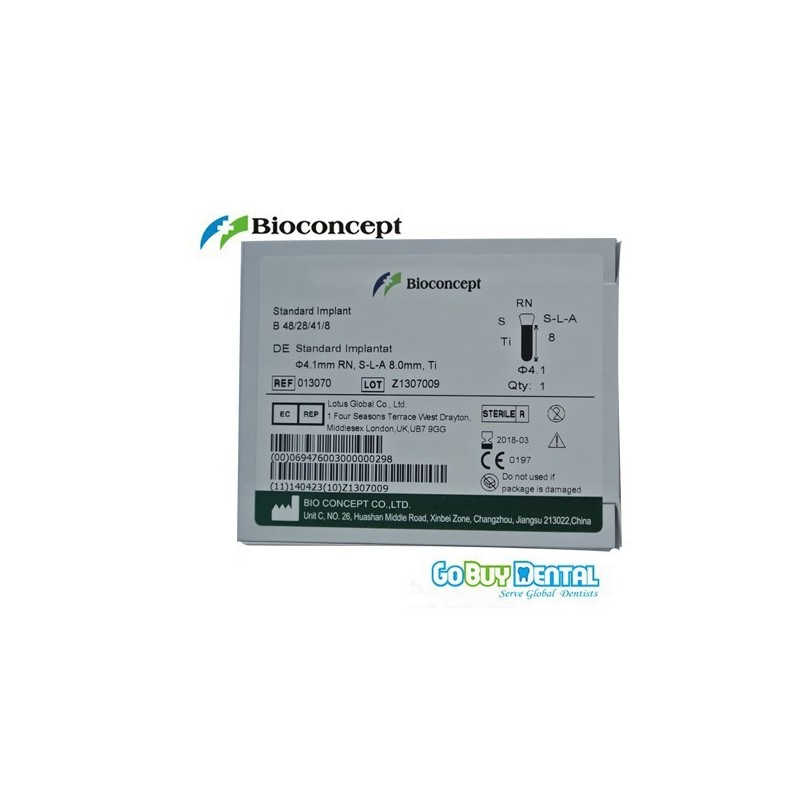 Standard Implants Ф 4.1 mm- L 8mm (Regular Neck  Ф 4.8 mm) 