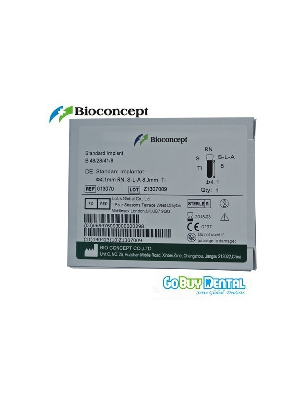 Standard Implants Ф 4.1 mm- L 8mm (Regular Neck  Ф 4.8 mm) 