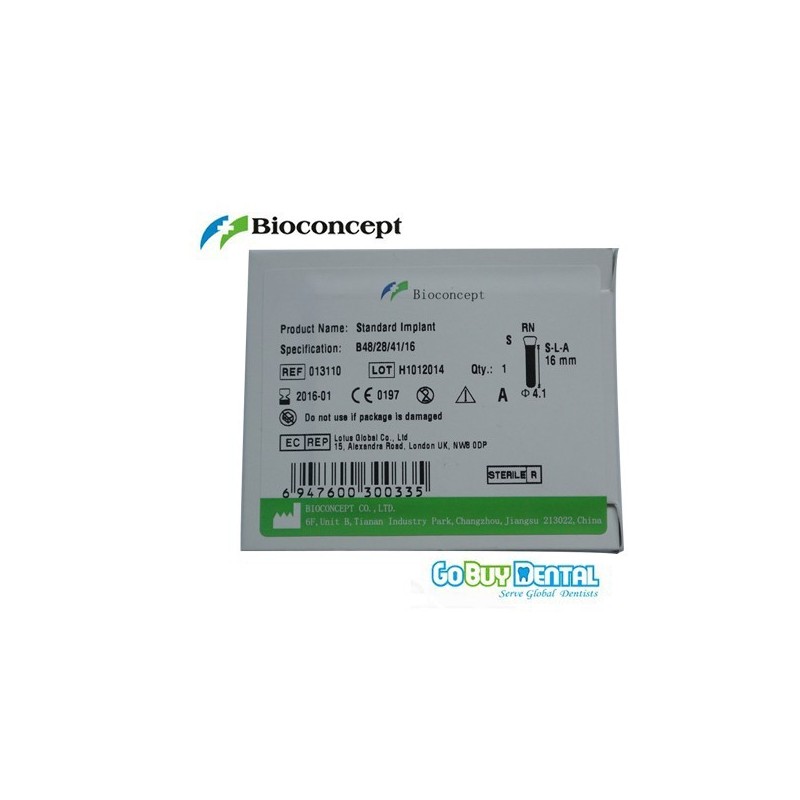 Straumann Compatible Standard Implants Ф 4.1 mm- L 16mm (Regular Neck  Ф 4.8 mm) 
