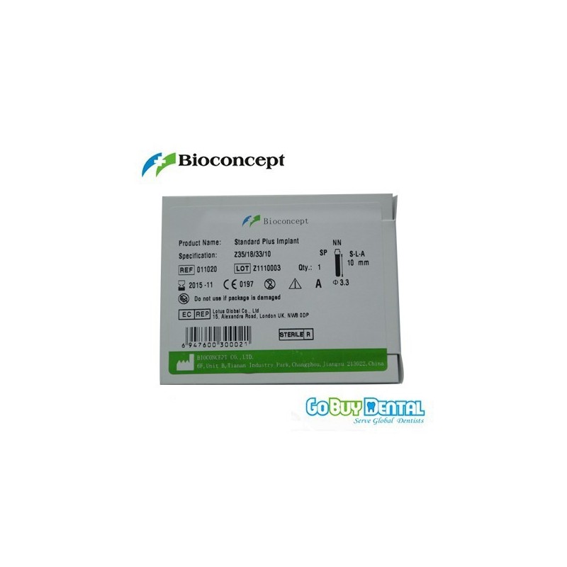 Straumann Compatible Standard Plus Implants Ф 3.3 mm- L 10mm (Narrow Neck  Ф 3.5 mm) 