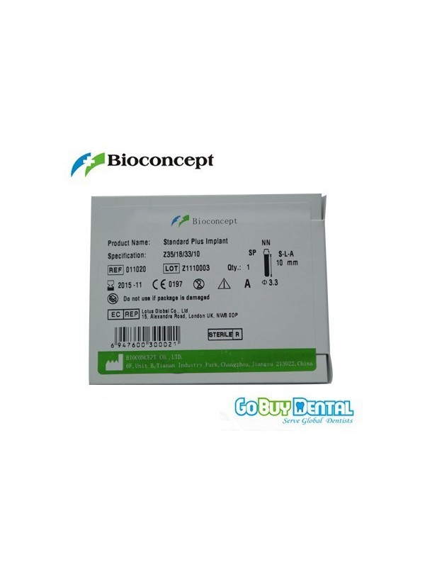 Straumann Compatible Standard Plus Implants Ф 3.3 mm- L 10mm (Narrow Neck  Ф 3.5 mm) 