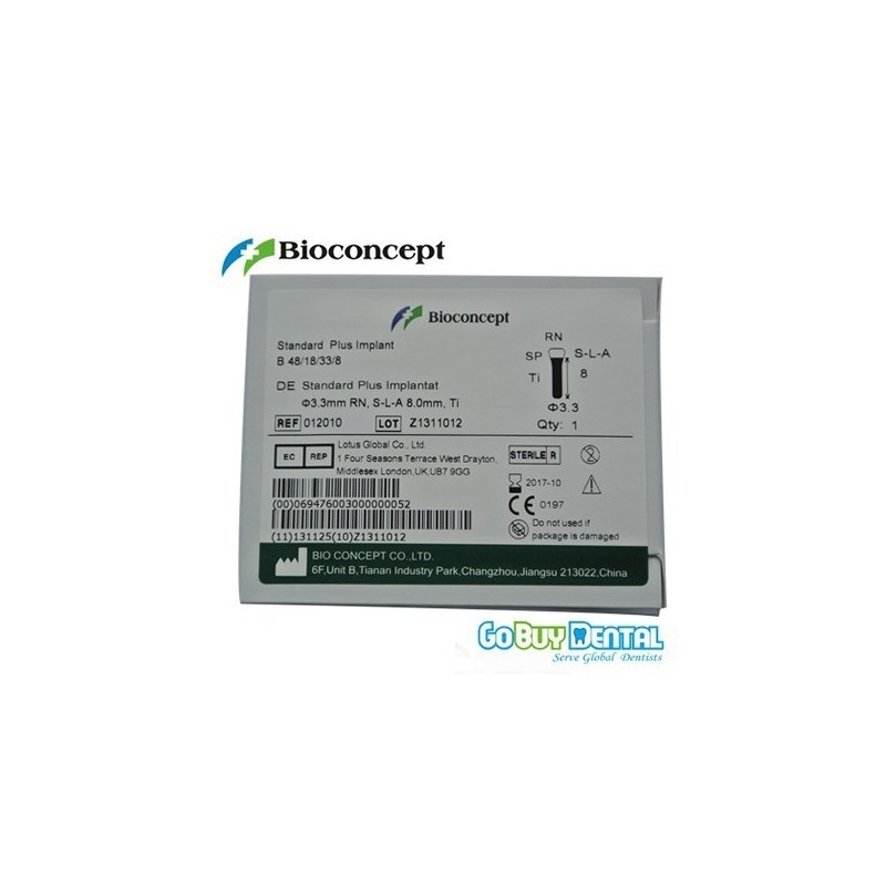 Straumann Compatible Standard Plus Implants Ф 3.3 mm- L 8mm (Regular Neck  Ф 4.8 mm) 