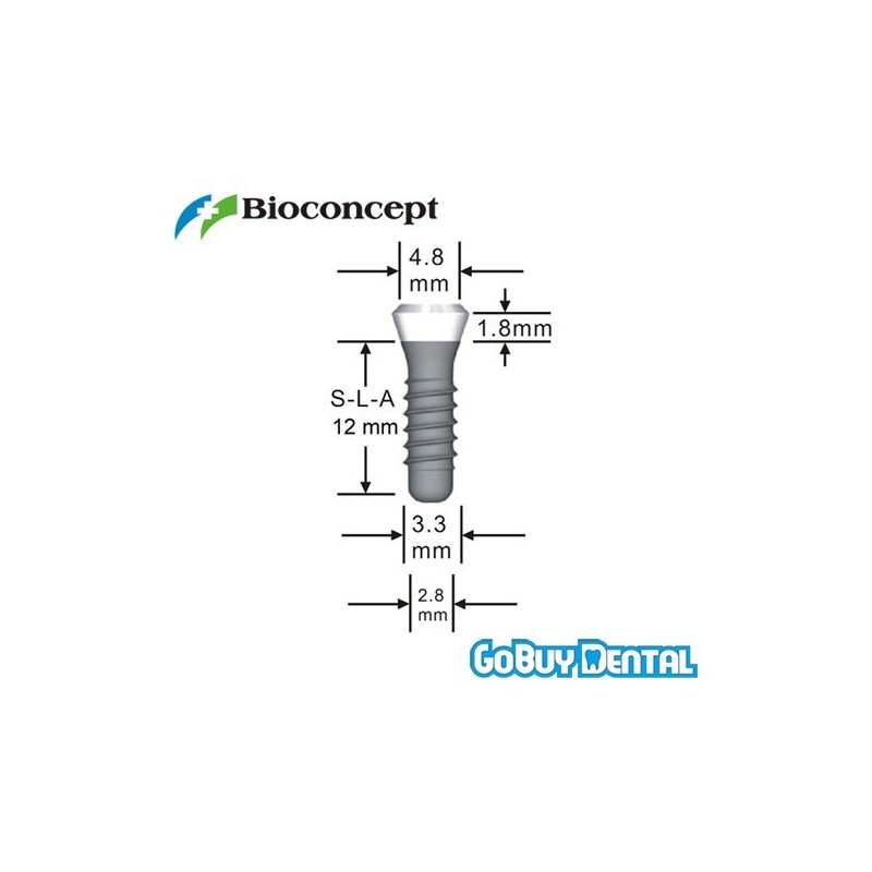 Standard Plus Implants Ф 3.3 mm- L 12mm (Regular Neck  Ф 4.8 mm) 