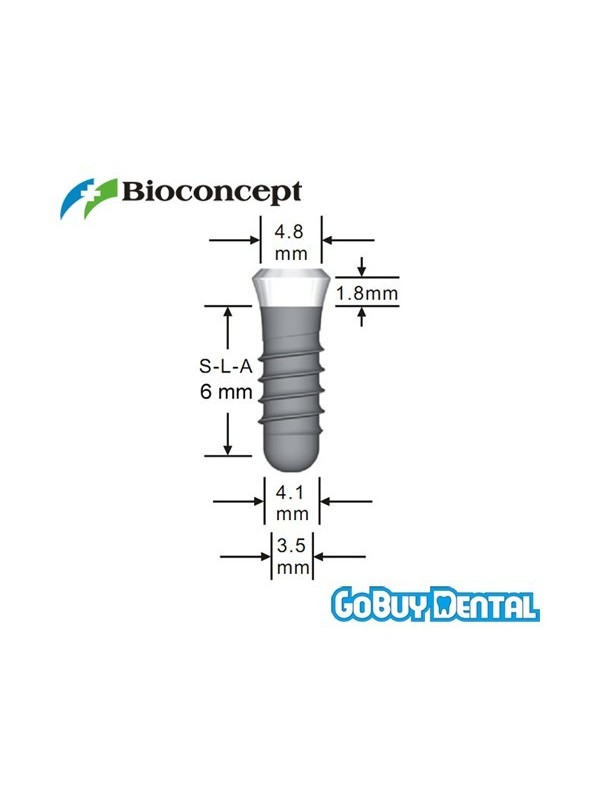 Standard Plus Implants Ф 4.1 mm- L 6mm (Regular Neck  Ф 4.8 mm) 