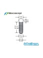 Straumann Compatible Standard Plus Implants Ф 4.1 mm- L 14mm (Regular Neck  Ф 4.8 mm) 