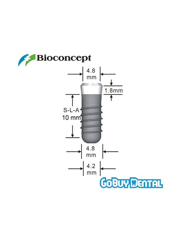 Straumann Compatible Standard Plus Implants Ф 4.8 mm- L 10mm (Regular Neck  Ф 4.8 mm) 