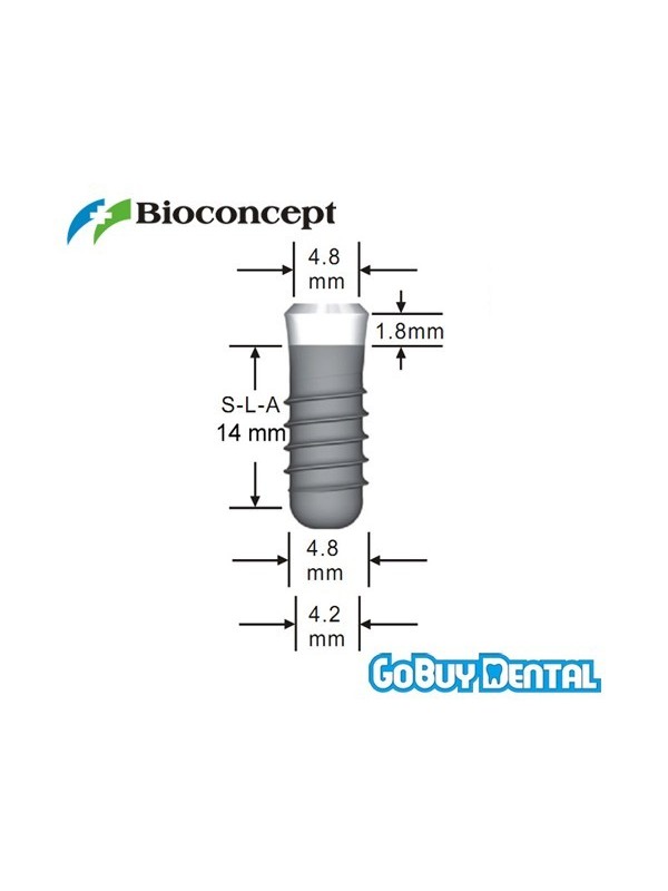 Straumann Compatible Standard Plus Implants Ф 4.8 mm- L 14mm (Regular Neck  Ф 4.8 mm) 