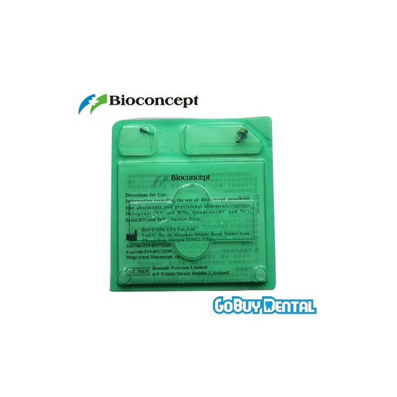 Straumann compatible Bioconcept RC Cementable abutment, Ø6.5mm, Gingiva height 1mm, Abutment Height 4mm