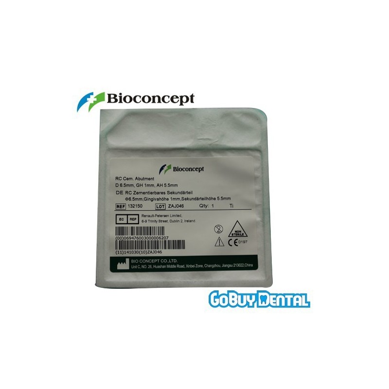 RC Cem. Abutment, D 6.5, GH 1, AH 5.5