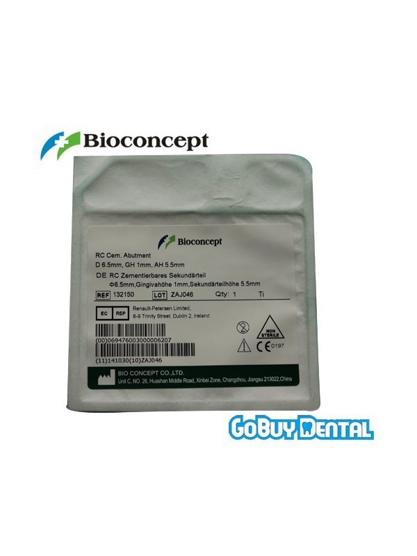 RC Cem. Abutment, D 6.5, GH 1, AH 5.5