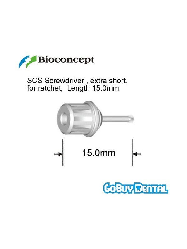 ITI Straumann Compatible Implant SCS Screwdriver for ratchet, extra short