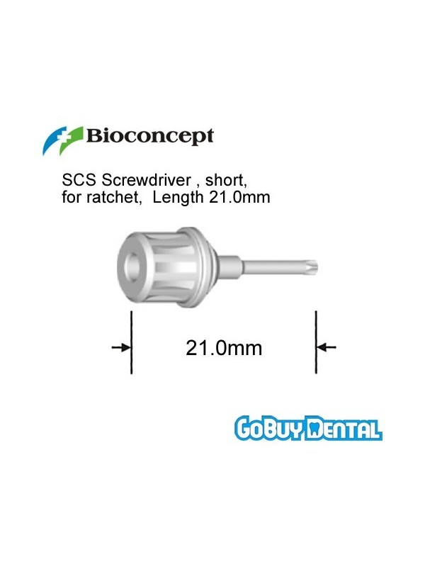 ITI Straumann Compatible Implant SCS Screwdriver for ratchet, short