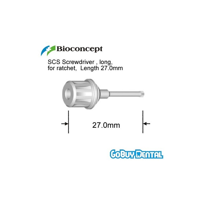 ITI Straumann Compatible Implant SCS Screwdriver for ratchet, long