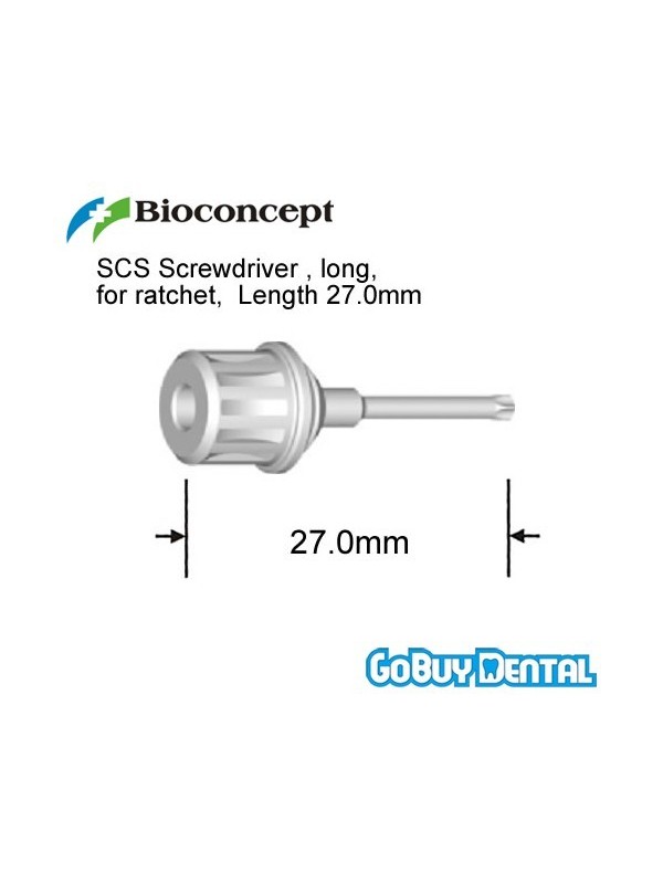 ITI Straumann Compatible Implant SCS Screwdriver for ratchet, long