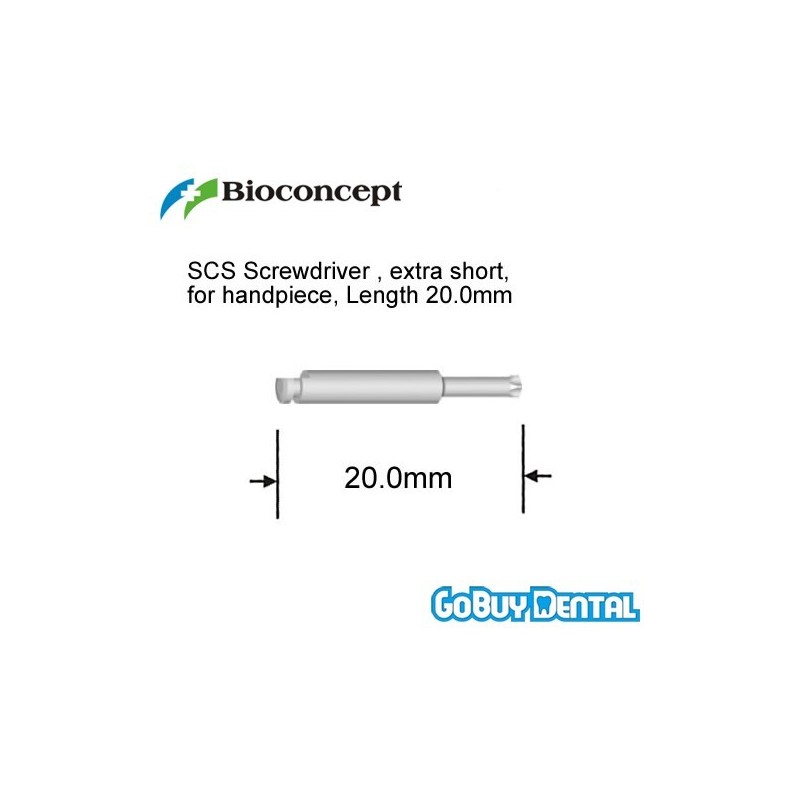 ITI Straumann Compatible Implant SCS Screwdriver , extra short, for handpiece adapter