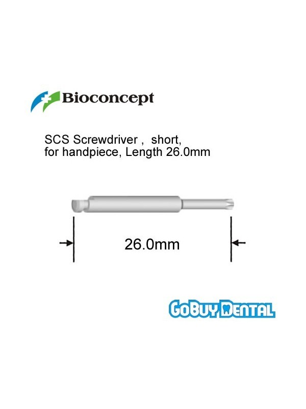 ITI Straumann Compatible Implant SCS Screwdriver , short, for handpiece adapter
