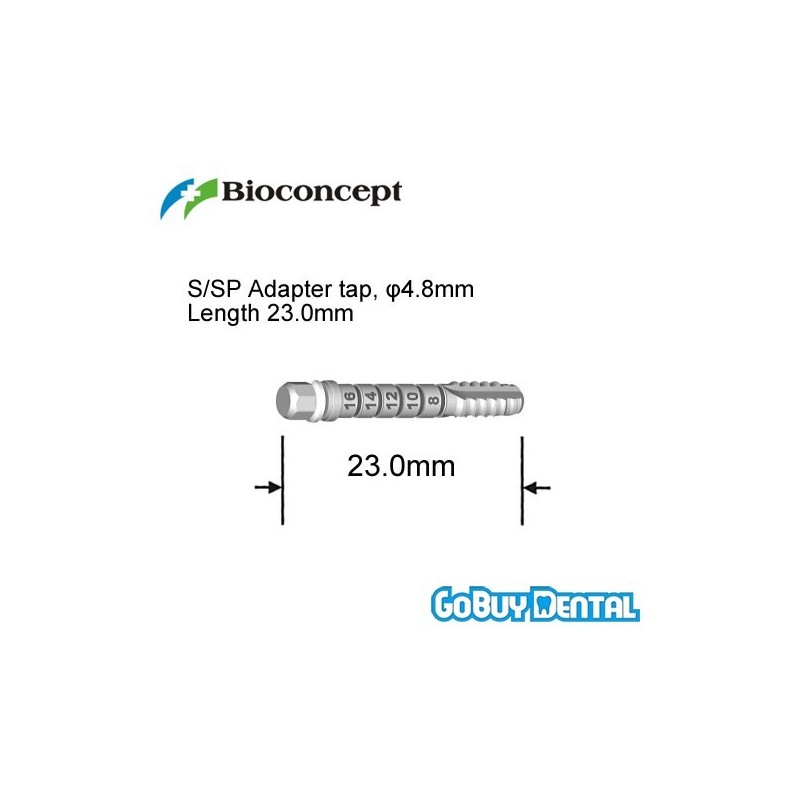 Straumann Compatible Tissue Level S/SP Tap for adapter, φ4.8mm, length 23.0mm