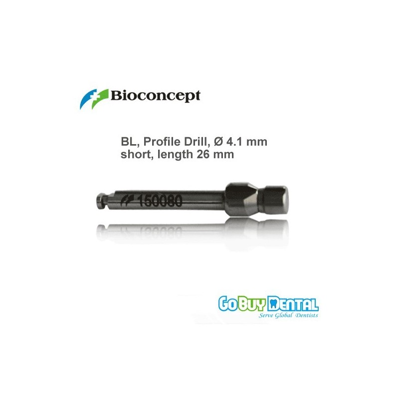 Straumann compatible Bone level, Profile Drill, Ø 4.1 mm, short, length 26 mm