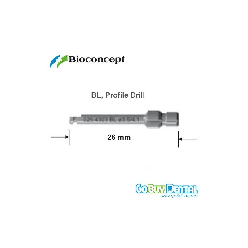 Straumann compatible Bone level, Profile Drill, Ø 4.1 mm, short, length 26 mm