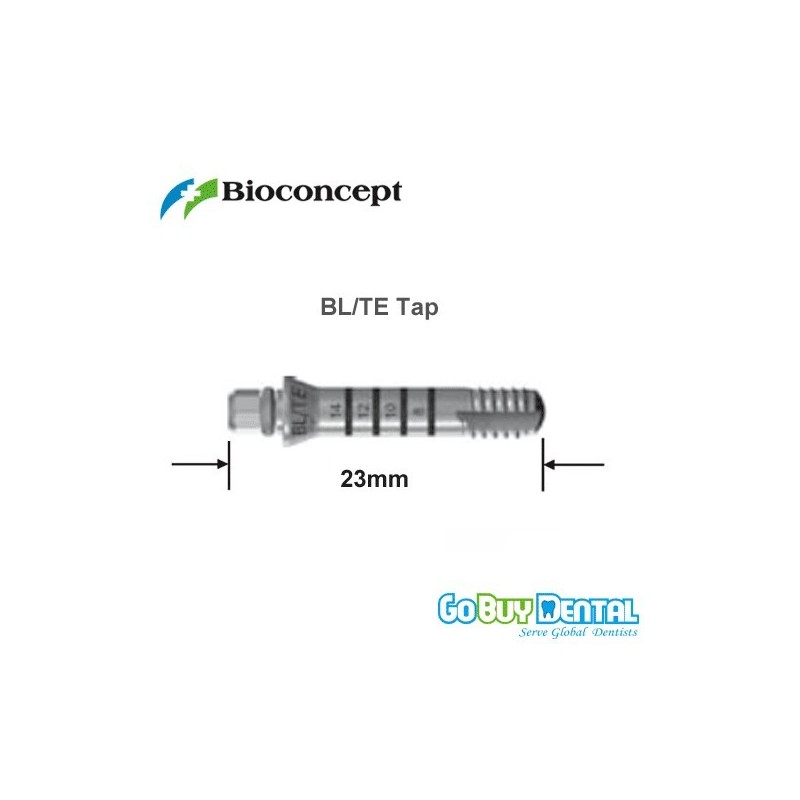 Straumann compatible BL/TE Tap, Φ4.1 mm, for adapter, length 23 mm