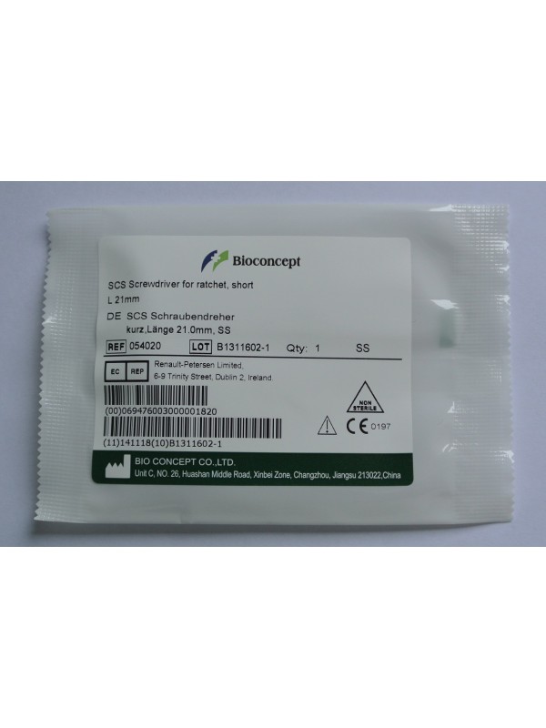 ITI Straumann Compatible Implant SCS Screwdriver for ratchet, short