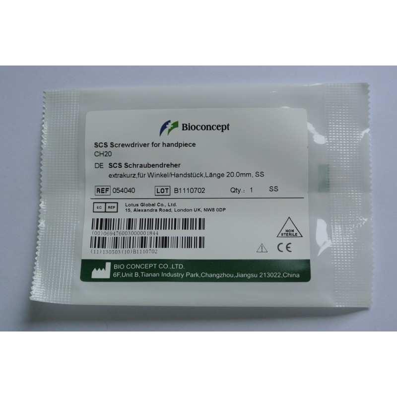 ITI Straumann Compatible Implant SCS Screwdriver , extra short, for handpiece adapter