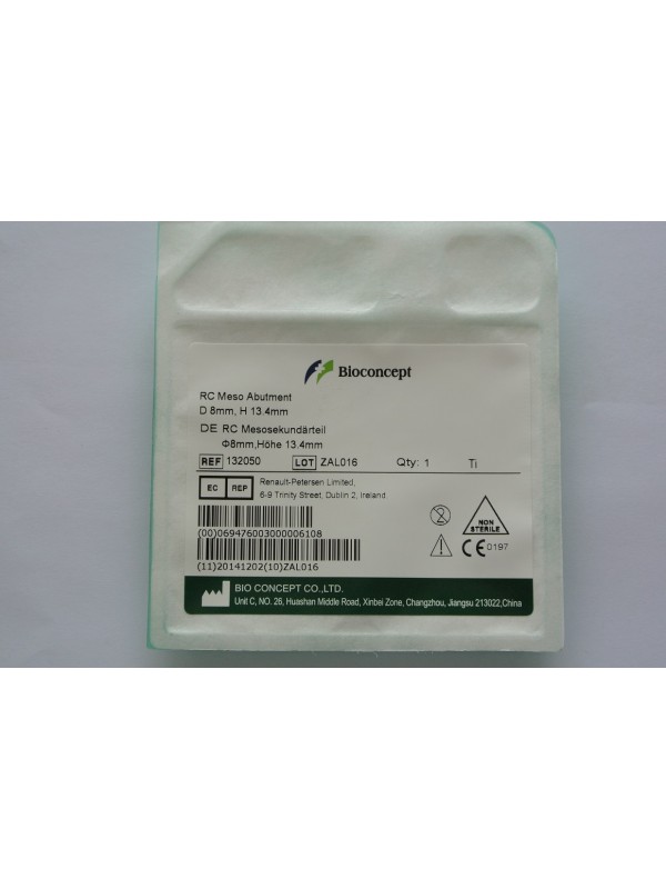 Straumann compatible Bone Level RC Meso Abutment Φ 8mm, Height 13.4mm