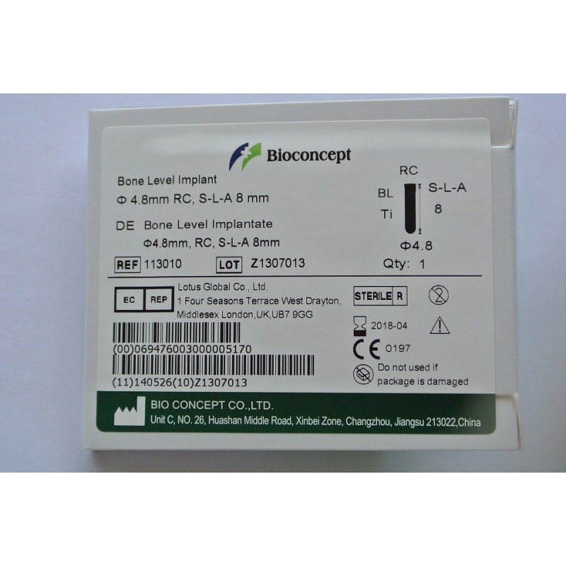 Straumann Compatible Bone Level Implant RC Ø 4.8 mm, L 8 mm (RC)