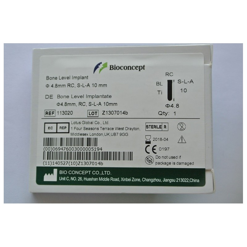 Straumann Compatible Bone Level Implant Ø 4.8 mm, L 10 mm (RC)