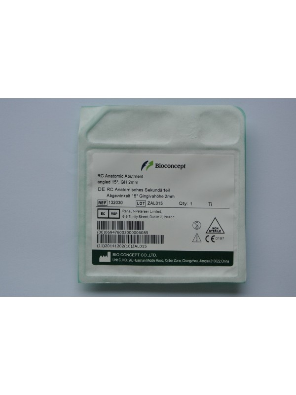 Straumann compatible RC Anatomic Abutment,15°, Gingival Height2.0mm