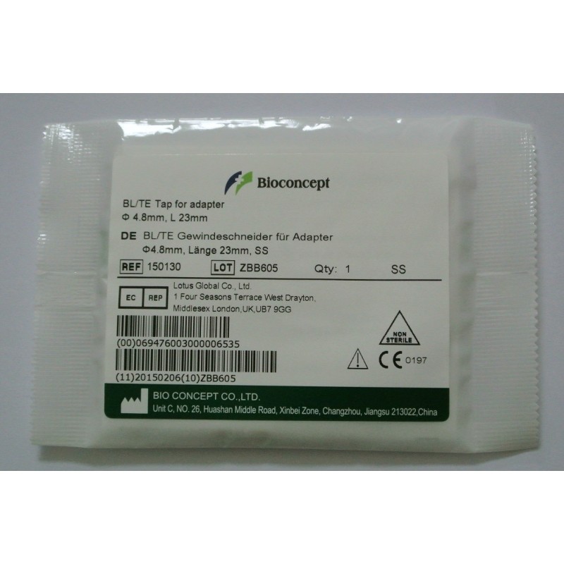 Straumann Compatible Dental Instrument BL/TE Tap for handpiece Φ 4.8mm, L 23mm