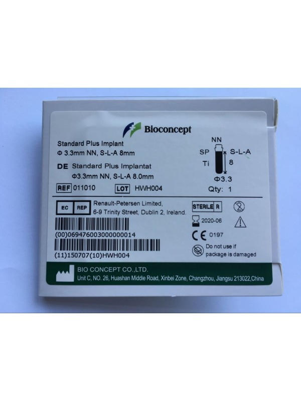 Straumann Compatible Standard Plus Implants Ф 3.3 mm- L 8mm (Narrow Neck  Ф 3.5 mm) 