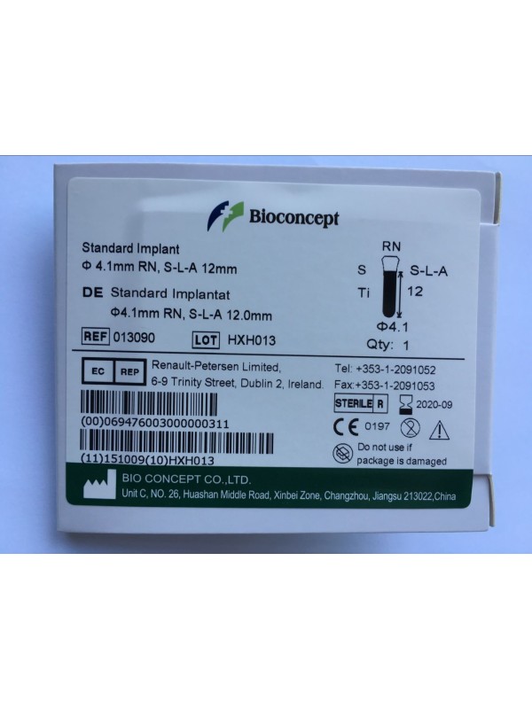 Straumann Compatible Standard Implants Ф 4.1 mm- L 12mm (Regular Neck  Ф 4.8 mm) 