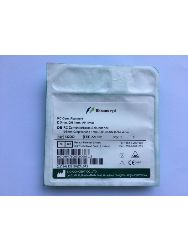 RC Cementable abutment, Ø 5.0mm, Gingiva height 3mm, Abutment Height 5.5mm