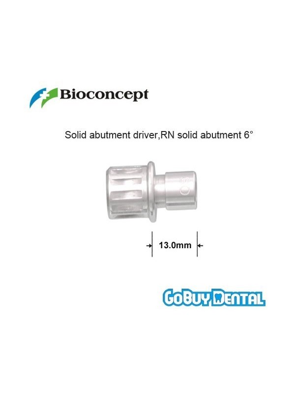Solid abutment driver, Length 13.0mm, short, for RN solid abutment 6°  