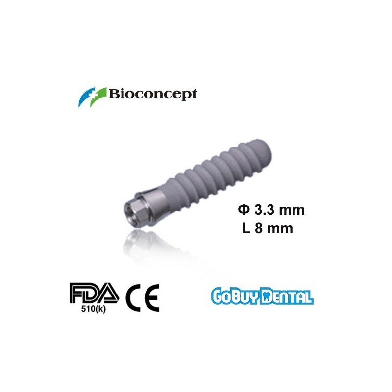 Straumann Compatible Standard Plus Implants Ф 3.3 mm- L 8mm (Narrow Neck  Ф 3.5 mm) 