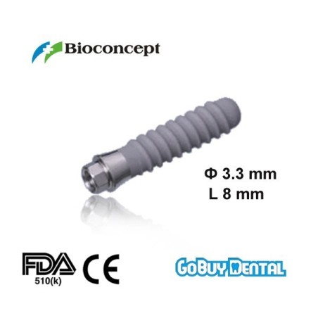 Straumann Compatible Standard Plus Implants Ф 3.3 mm- L 8mm (Narrow Neck  Ф 3.5 mm) 