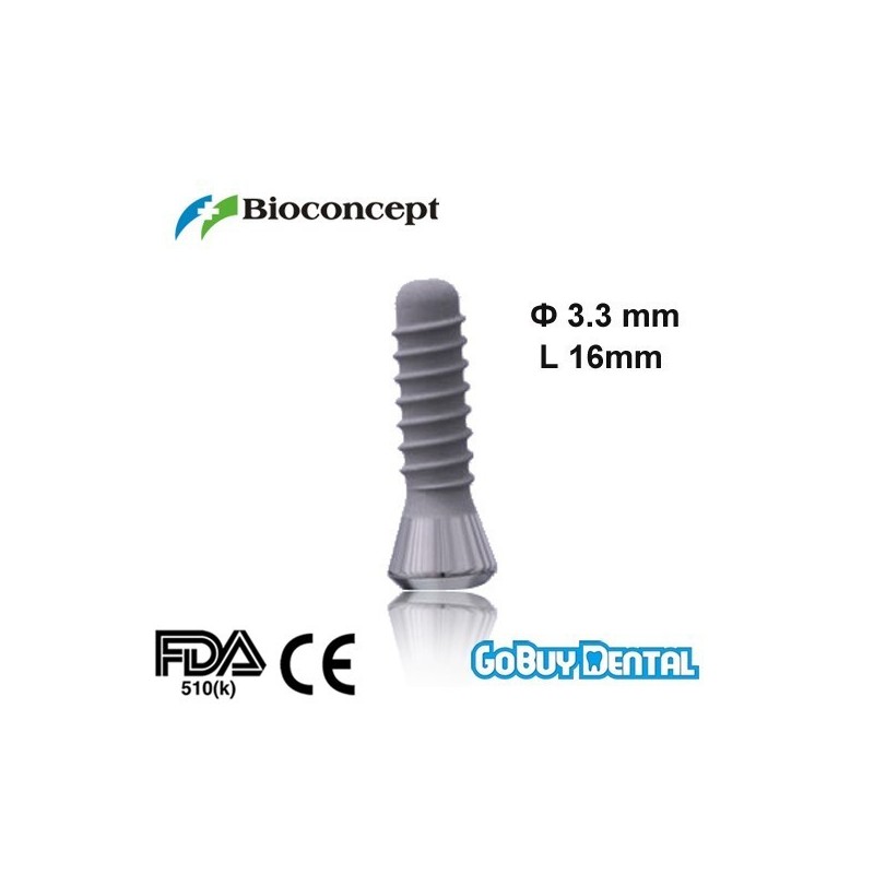 Straumann Compatible Standard Implants Ф 3.3 mm- L 16mm (Regular Neck  Ф 4.8 mm) 