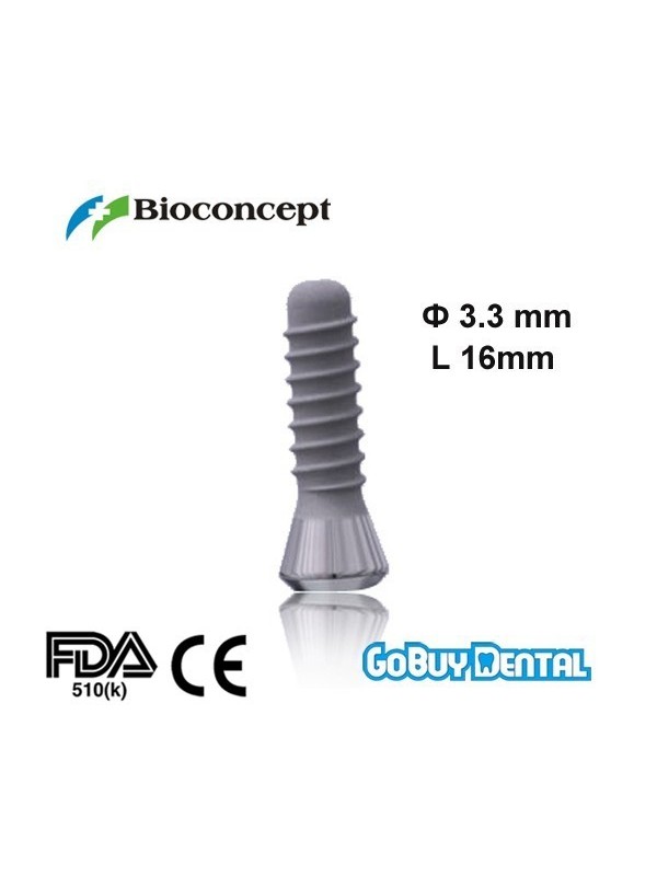 Straumann Compatible Standard Implants Ф 3.3 mm- L 16mm (Regular Neck  Ф 4.8 mm) 