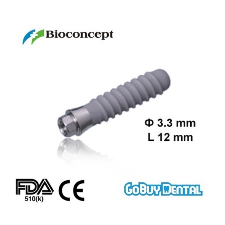 Straumann Compatible Standard Plus Implants Ф 3.3 mm- L 12mm (Narrow Neck  Ф 3.5 mm) 