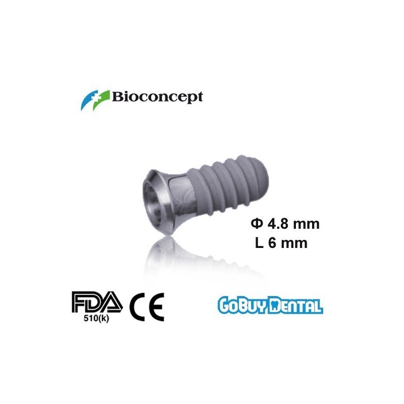 Standard Plus Implants Ф 4.8 mm- L 6mm (Wide Neck  Ф 6.5 mm) 
