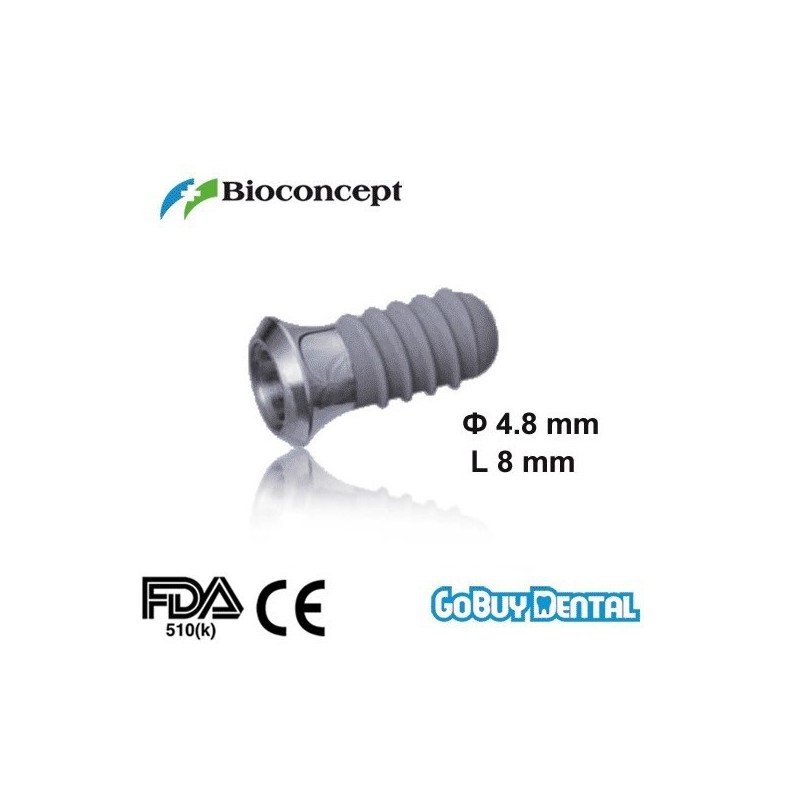 Straumann Compatible Standard Plus Implants Ф 4.8 mm- L 8mm (Wide Neck  Ф 6.5 mm) 