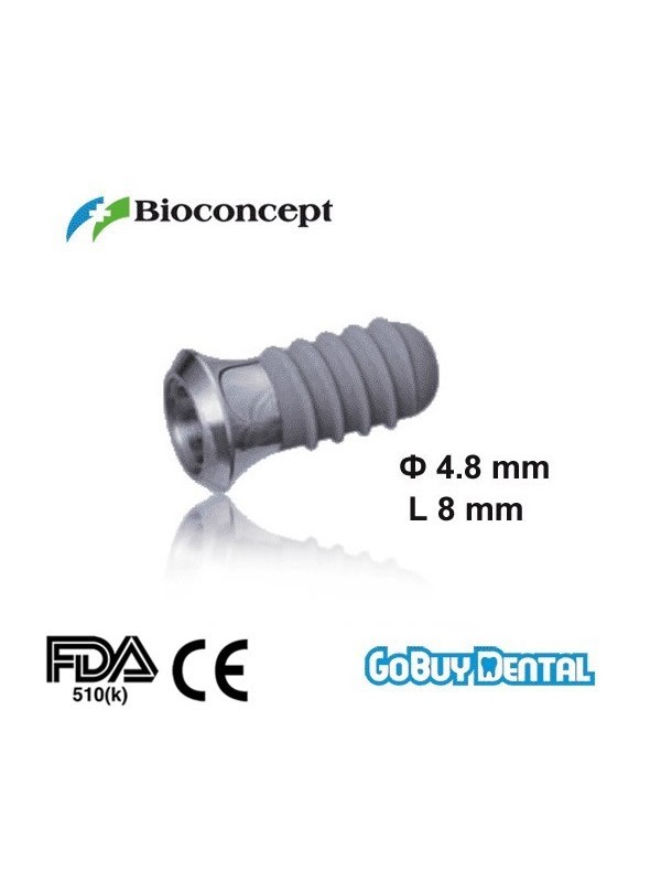 Straumann Compatible Standard Plus Implants Ф 4.8 mm- L 8mm (Wide Neck  Ф 6.5 mm) 