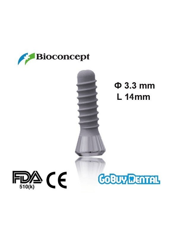 Straumann Compatible Standard Implants Ф 3.3 mm- L 14mm (Regular Neck  Ф 4.8 mm) 