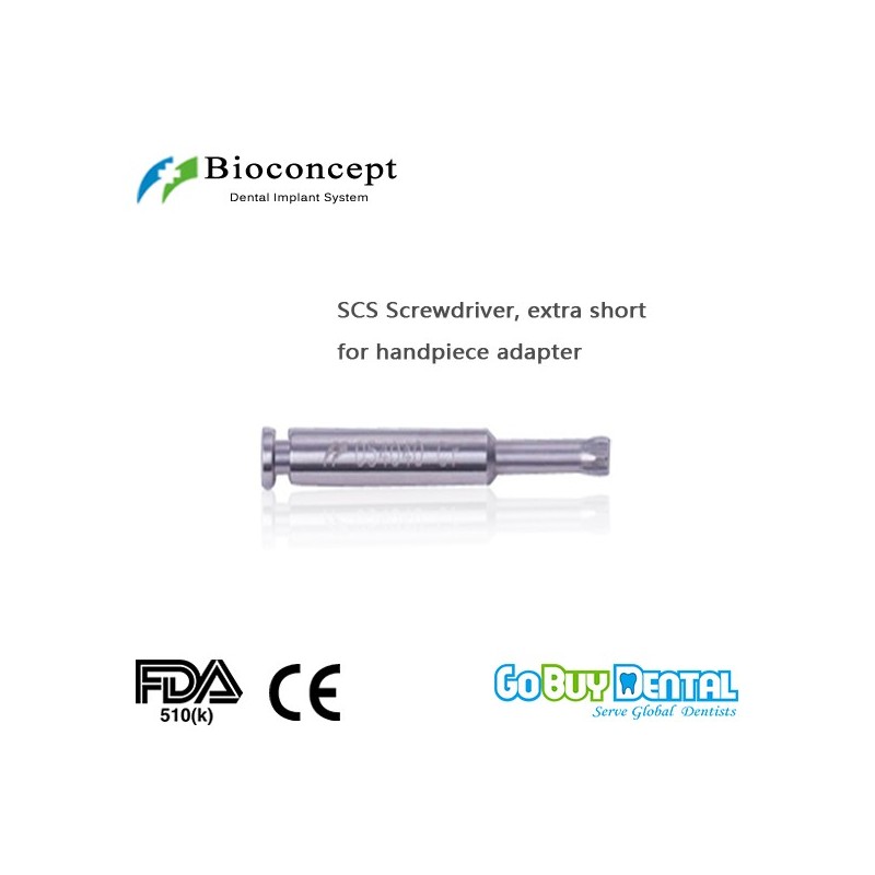 ITI Straumann Compatible Implant SCS Screwdriver , extra short, for handpiece adapter