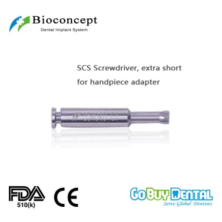 ITI Straumann Compatible Implant SCS Screwdriver , extra short, for handpiece adapter