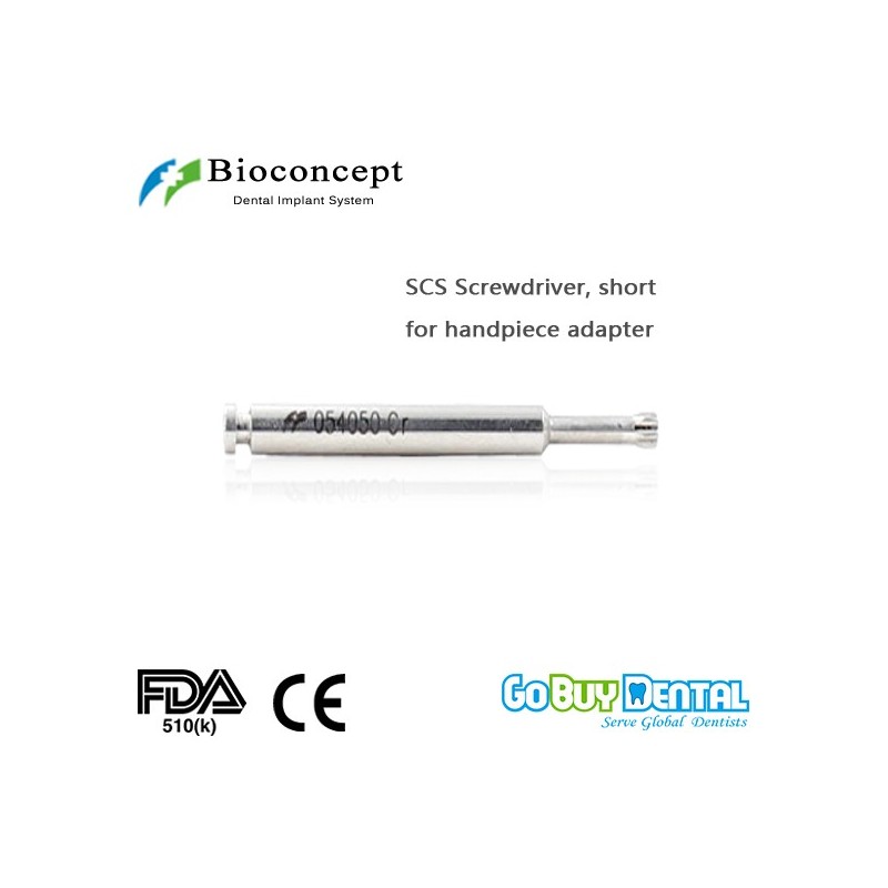ITI Straumann Compatible Implant SCS Screwdriver , short, for handpiece adapter